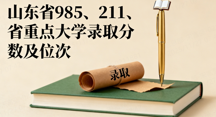 山东省985、211、省重点大学录取分数及位次