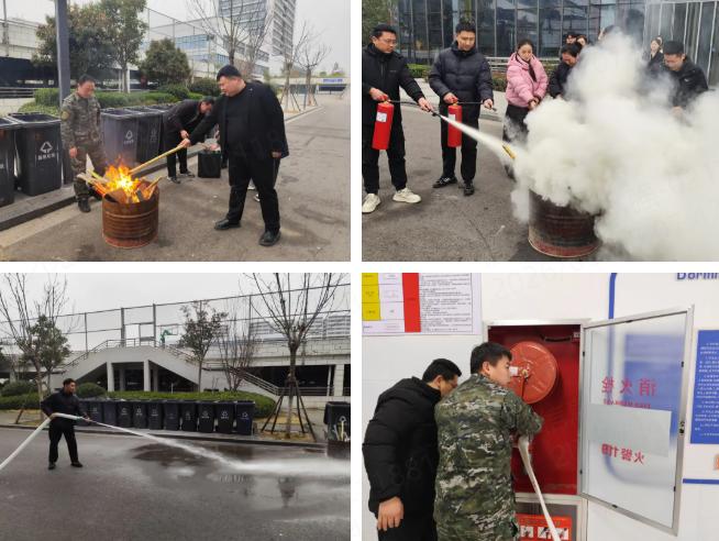 菏泽市城建技工学校开展教职工消防器材使用专项培训